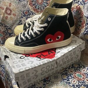 Converse x Comme des Garçons Black and Cream High-Tops